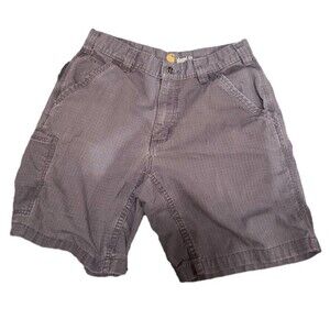 Carhartt gray relaxed fit cargo work wear shorts 8 in inseam pockets gorpcore
